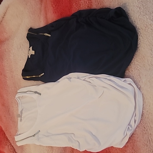 Michael Kors ruched zip tank tops - Picture 1 of 4